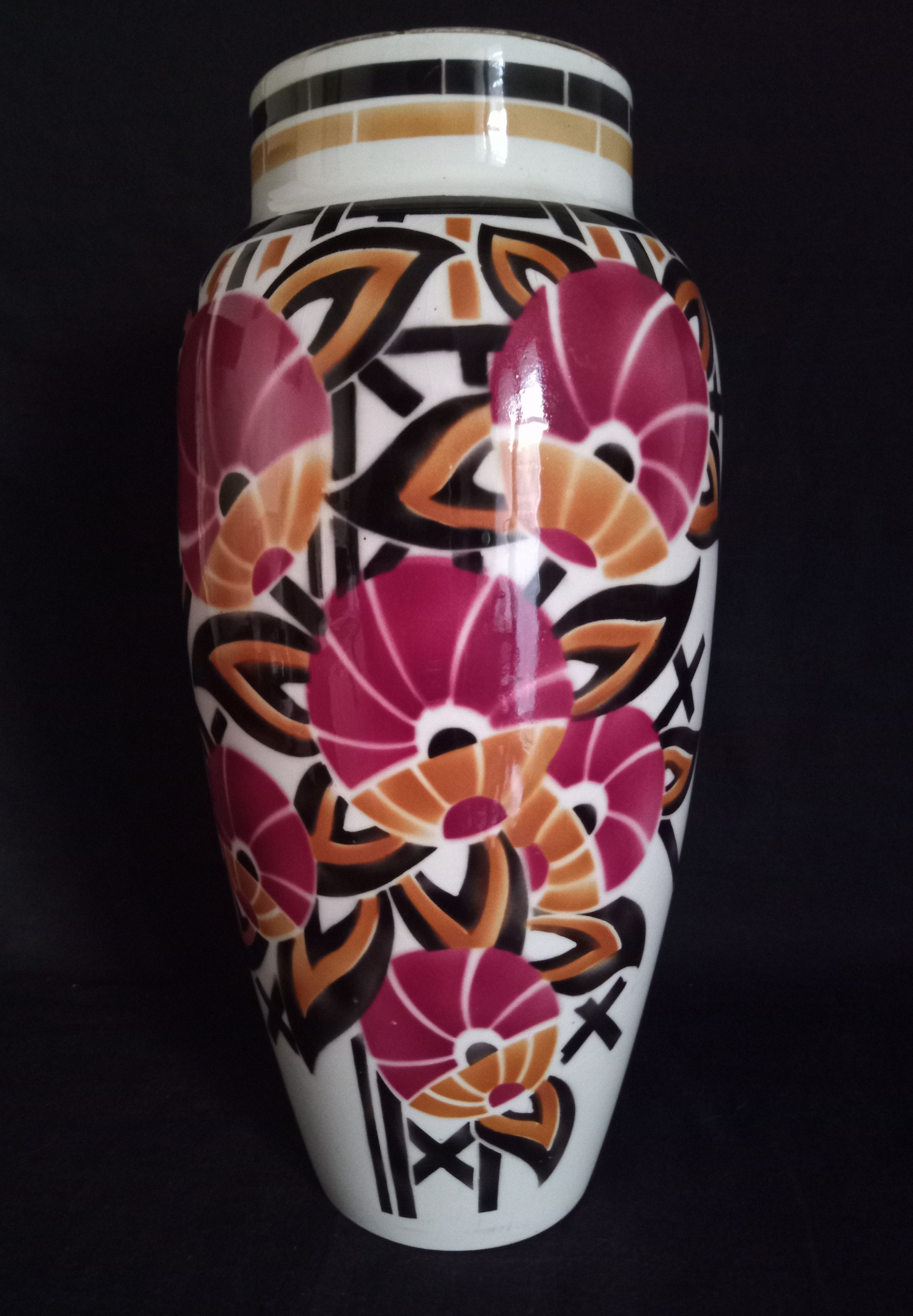 Keller & Guérin Luneville - Art Deco vase model "Pergola"