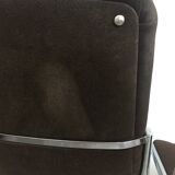 Pair velvet chairs & chrome, 1970