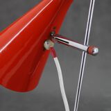 1960s Josef Hurka Red Desk Lamp for Lidokov , Czechoslovakia