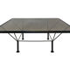 80s metal coffee table and minimalist design glass