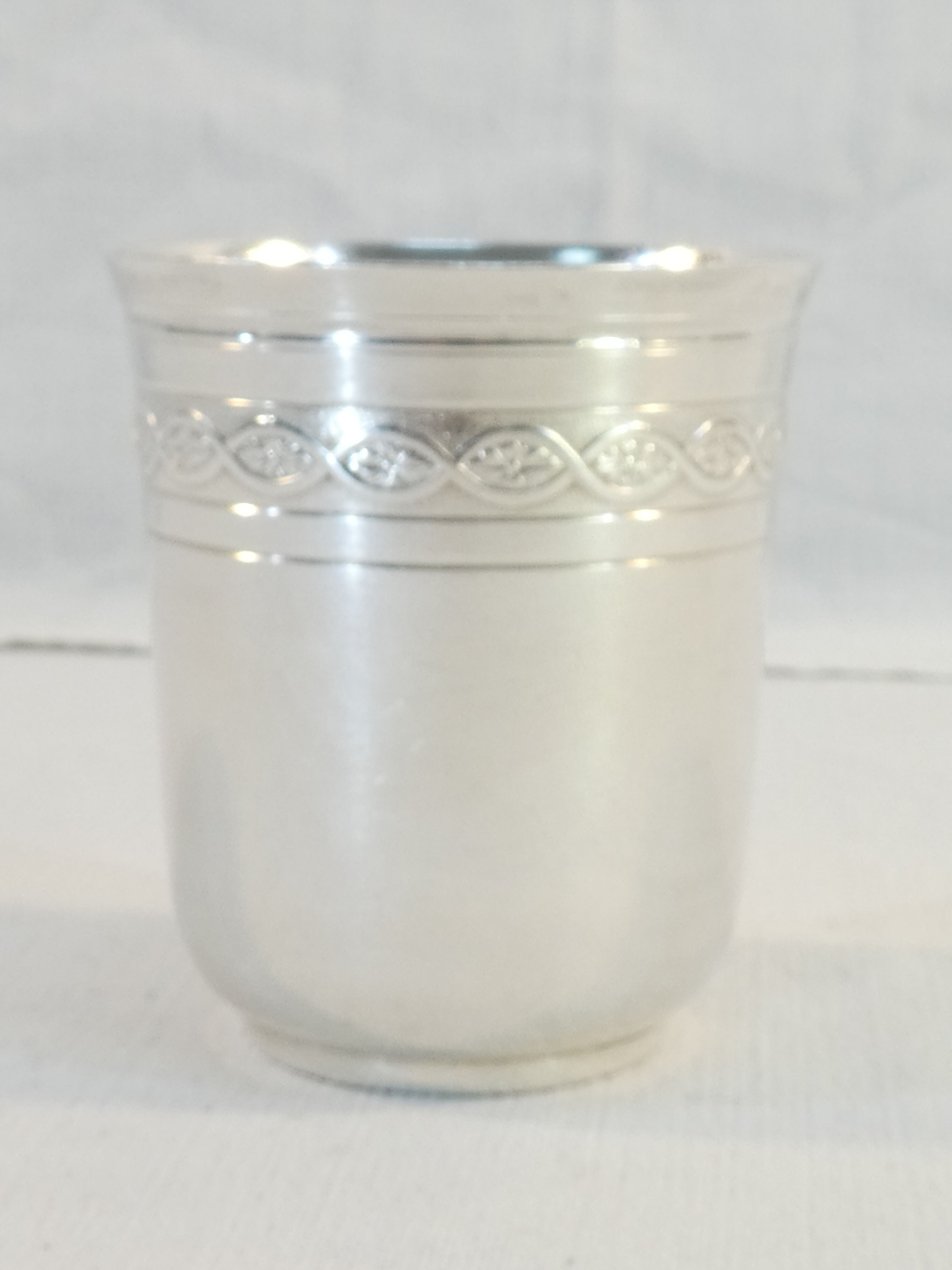 Timbale Christofle in silver metal model Villeroy