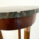 Athenian mahogany and marble side table, Empire style, early 20th century