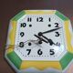 White ceramic wall clock from the 50s/60s