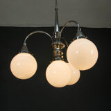 Art Deco Chrome 4-flamming Chandelier, 1930s