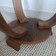 Round Art Deco table in walnut veneer – 1948