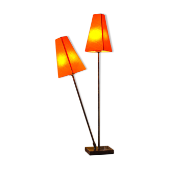 Lampadaire vintage double abat-jour