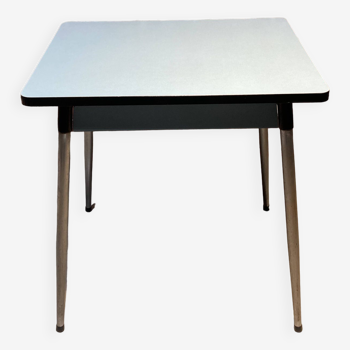 Blue formica table