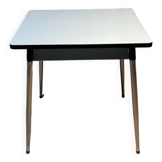 Blue formica table