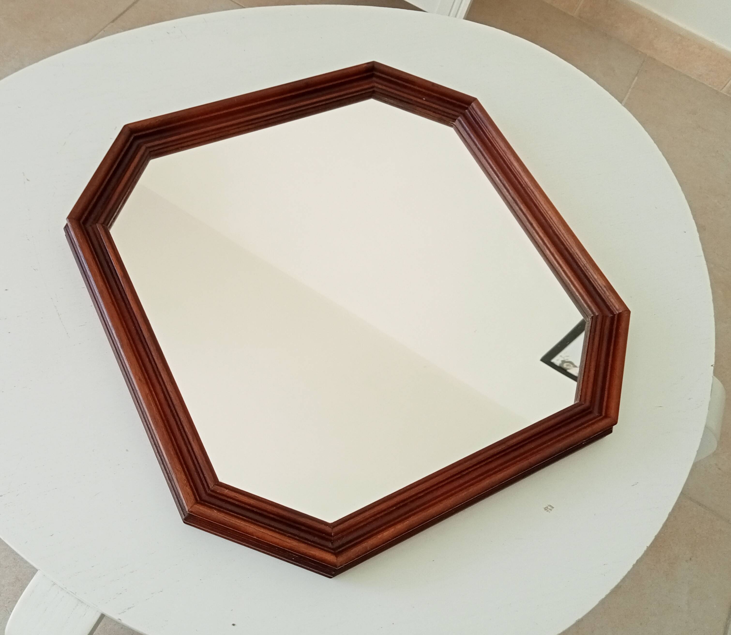 Vintage Italian octagonal mirror from the 60s