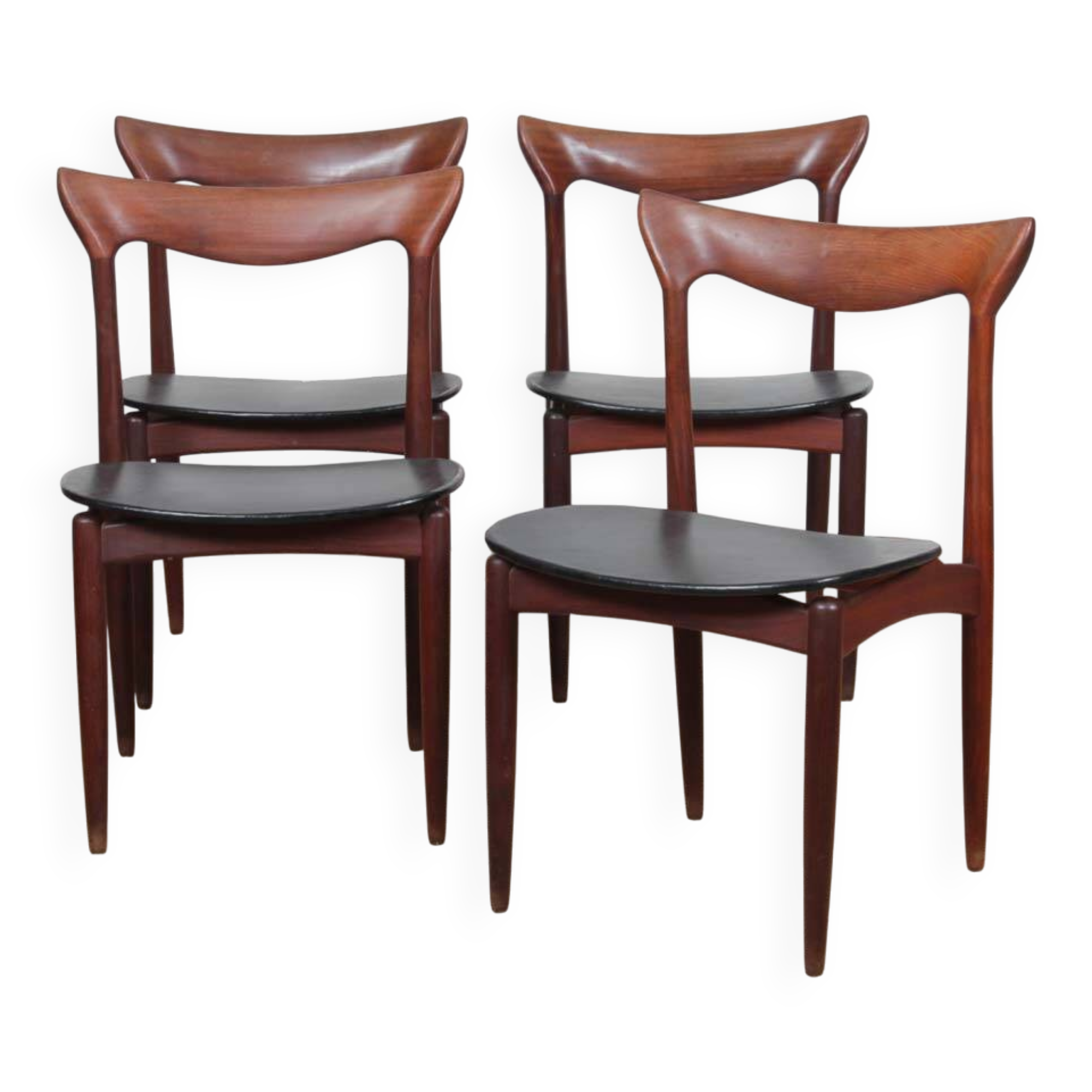 4 Scandinavian chairs by Henry-Walter Klein for Bramin, 1960