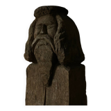 Sculpture en bois d’Elie Traskine représentant Raspoutine