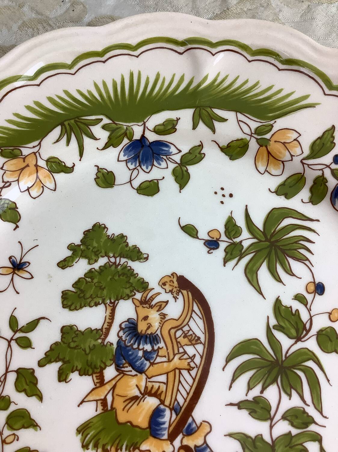 Antique decorative plate Moustiers France