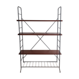 Modular shelf on feet String metal and wood