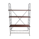 Etagère modulable sur pieds string métal et bois