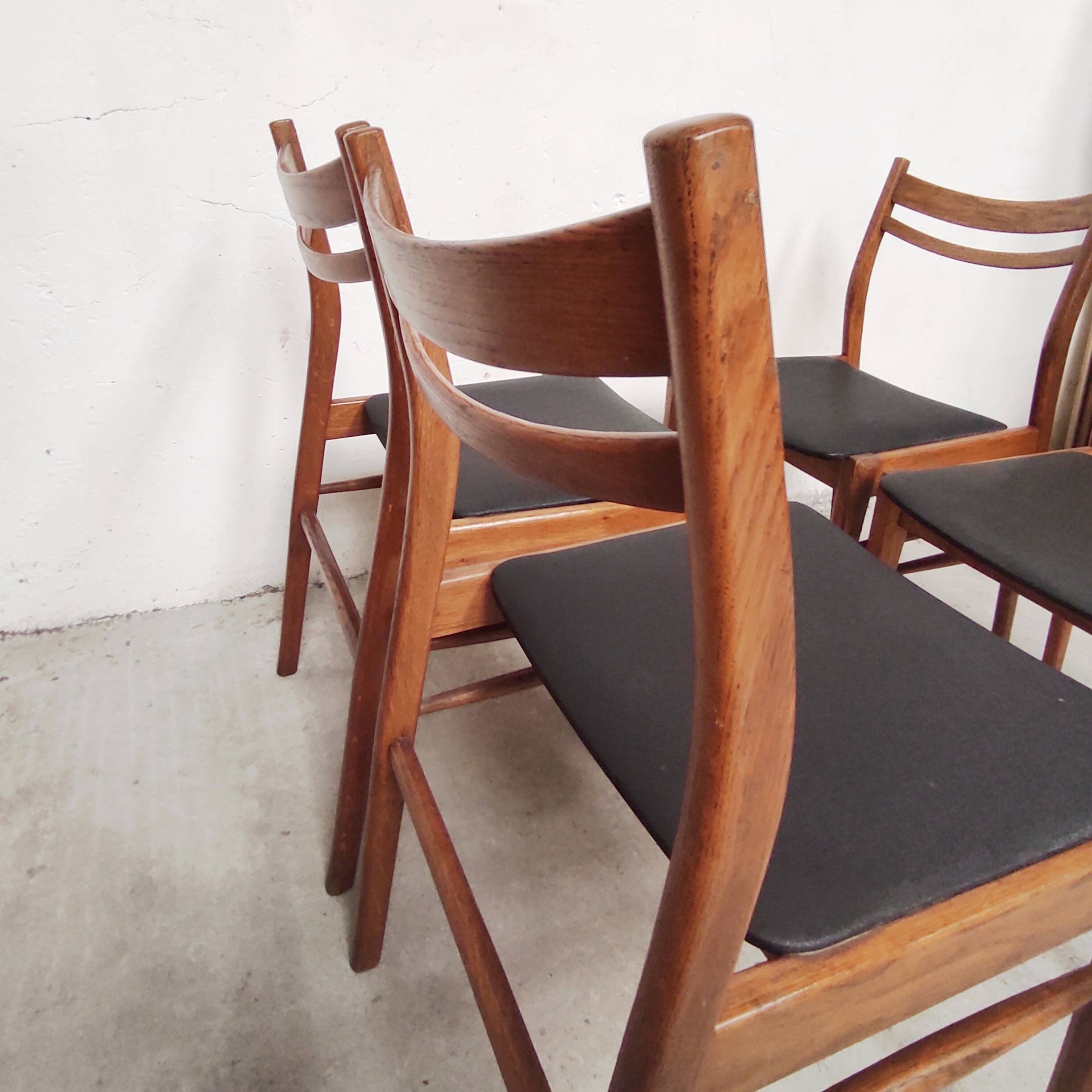 Set of 4 Scandinavian chairs, 1960