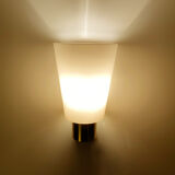 Pair Vintage Wall Lamp Limburg, Golden Brass Glass, 70s