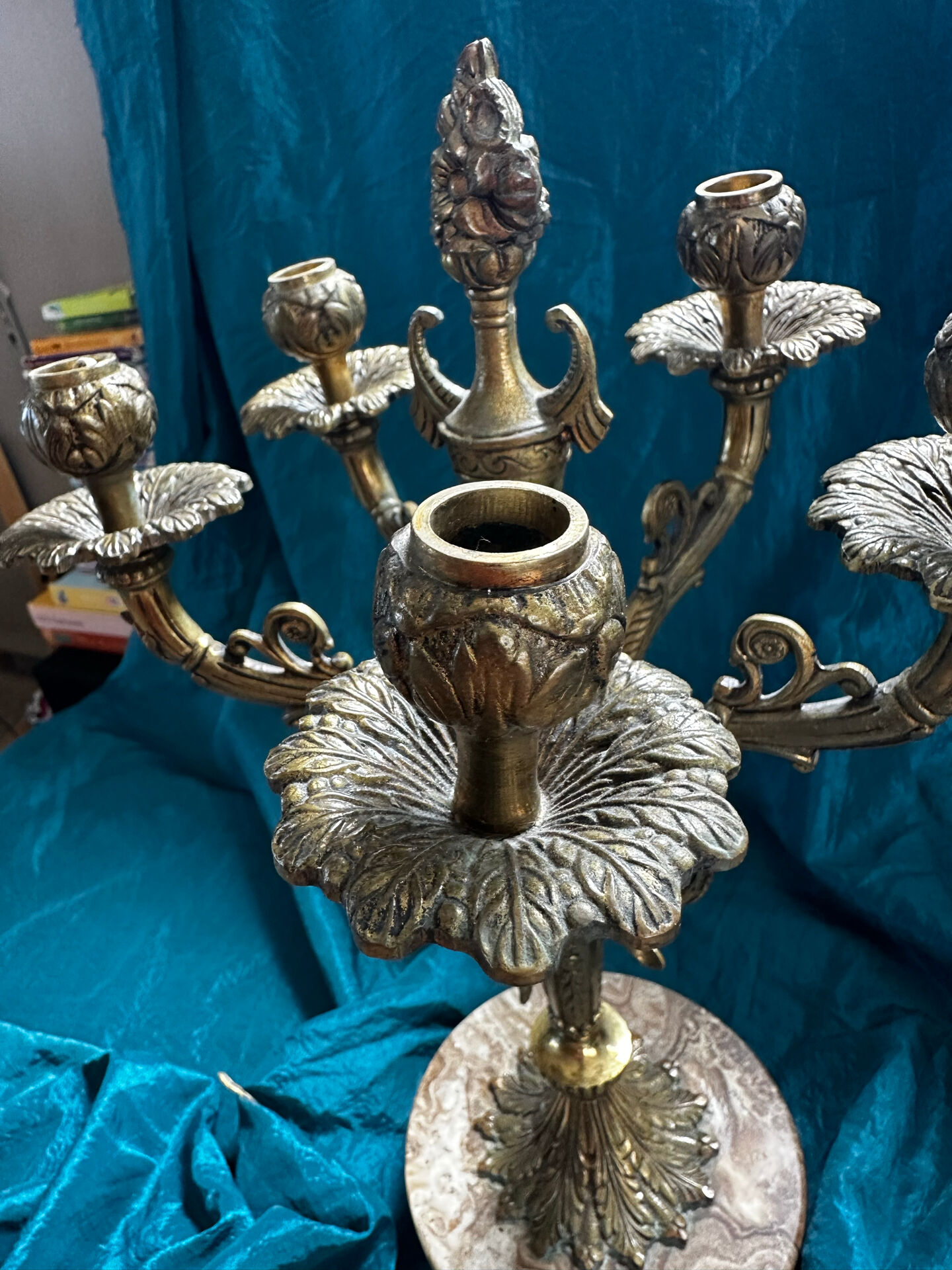 Superb rococo candelabrum. Louis XV, 5 lights. Electrified.