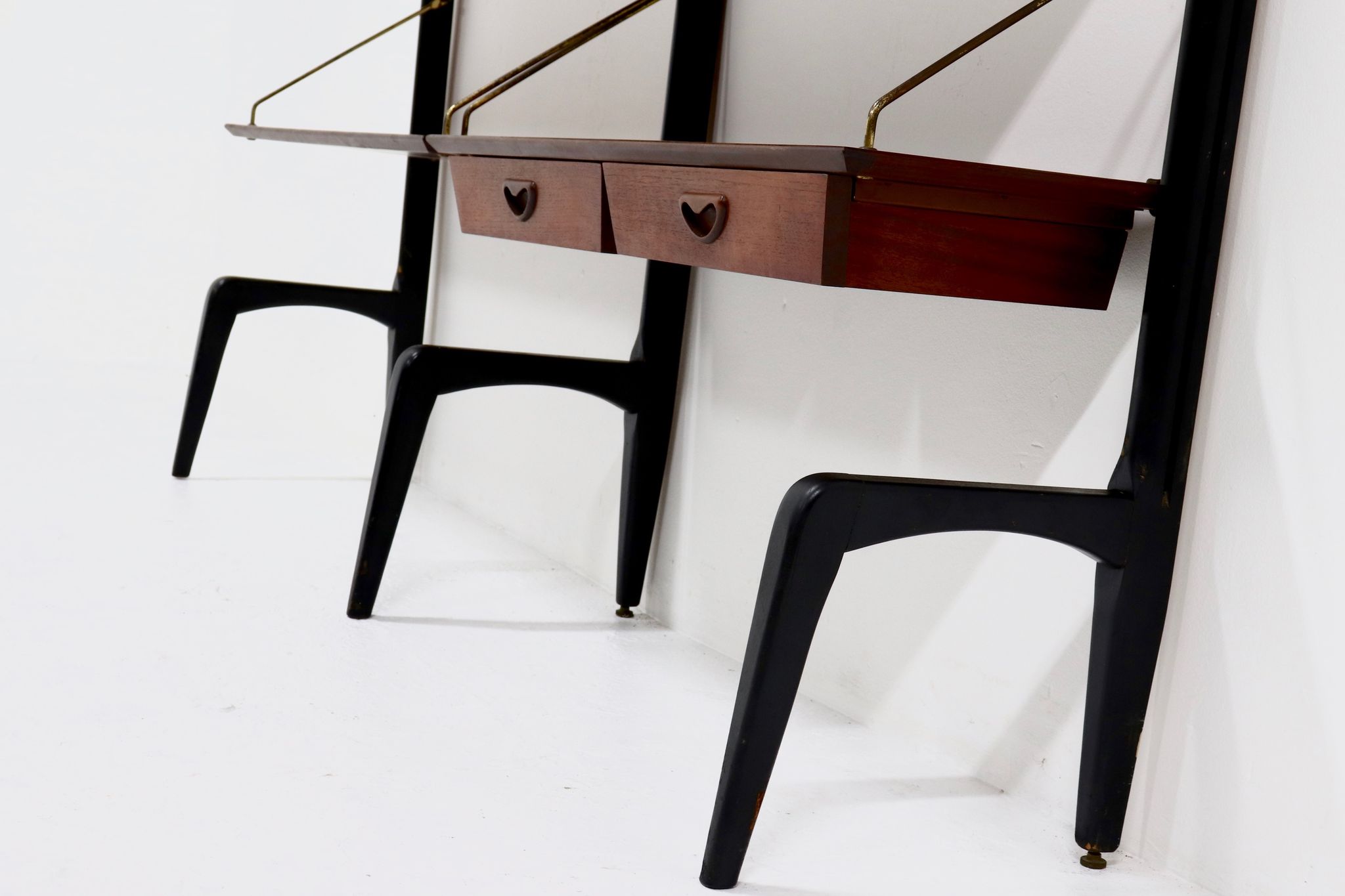 Teak Wall Unit by Louis van Teeffelen for WeBe 1950's
