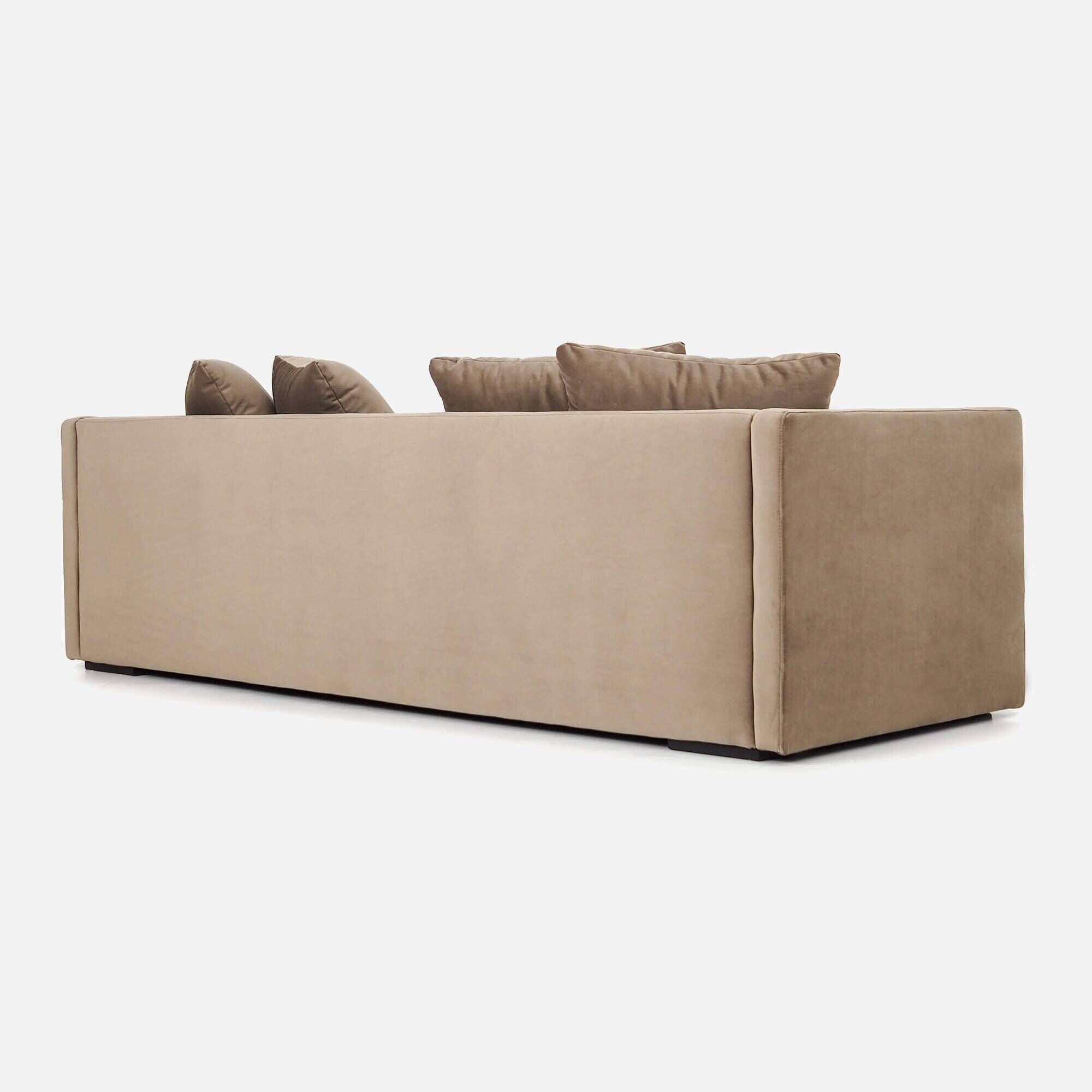Sofa MALMO brown velour, Scandinavian design