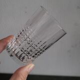 4 vintage crystal tumblers from Baccarat, model Nancy.