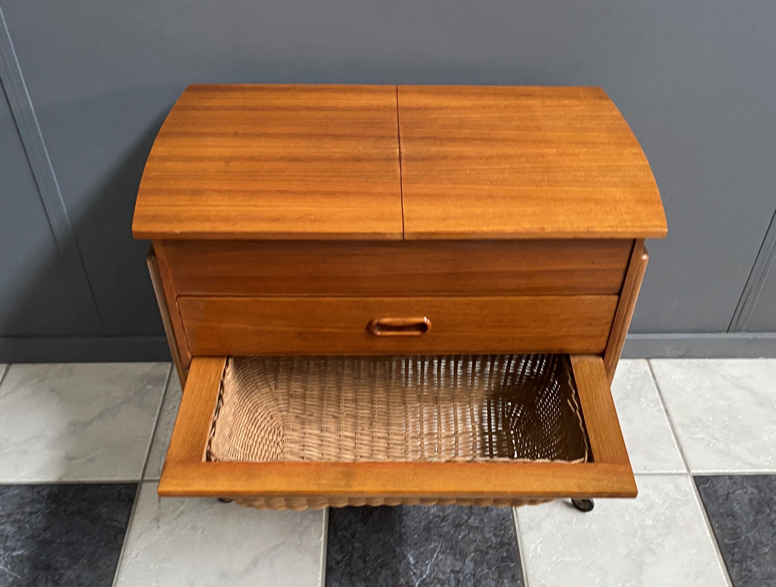 1960s sewing box table