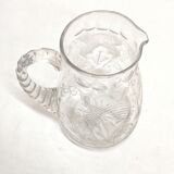 Hand-carved glass jug. France, 1950s.