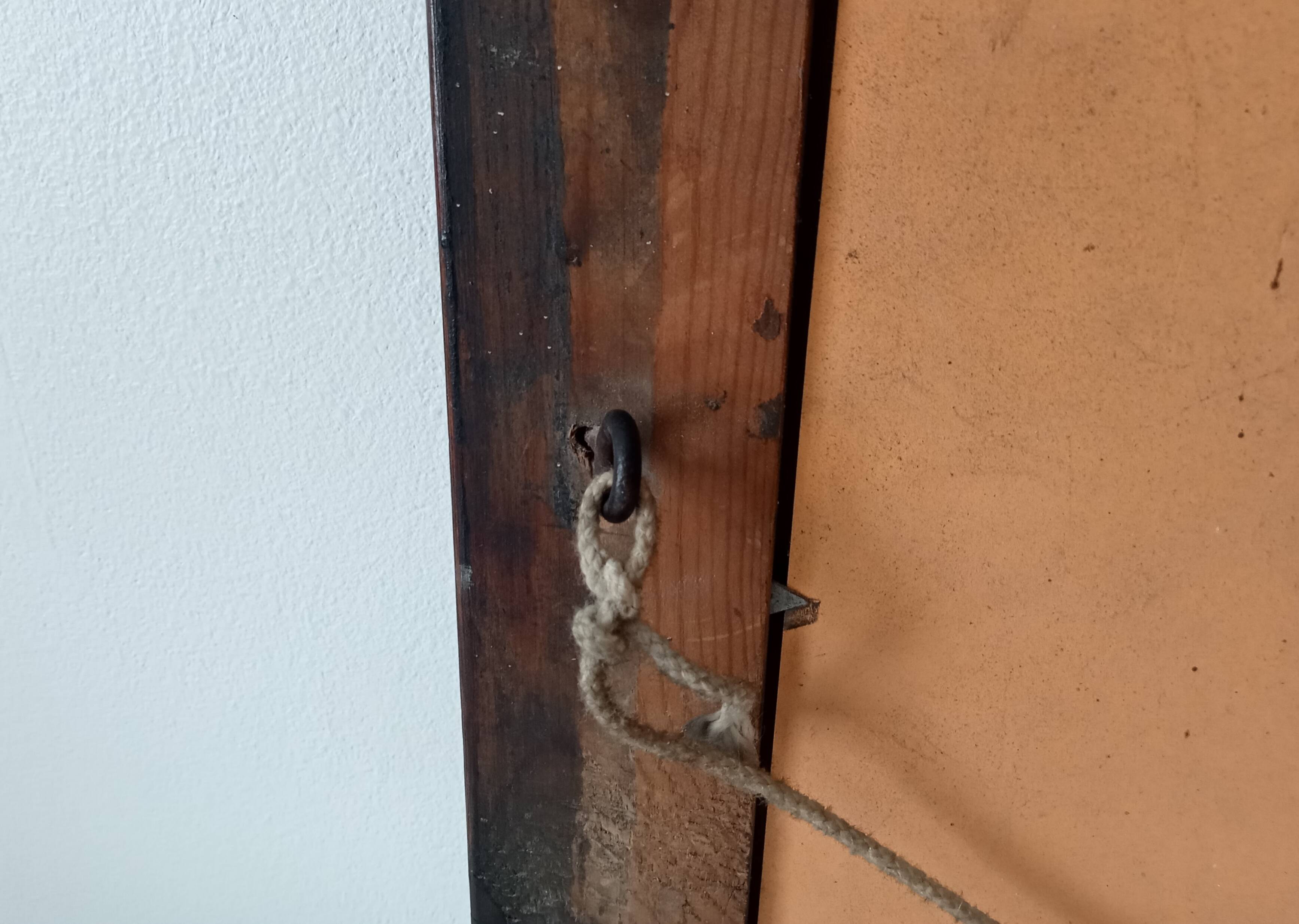 Antique wooden mirror