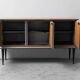 Buffet en bois vintage moderne des années 1950
