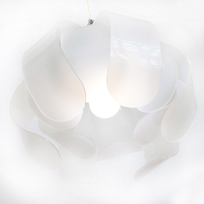 Vintage ceiling lamp in methacrylate and chrome metal, Spain, 1970