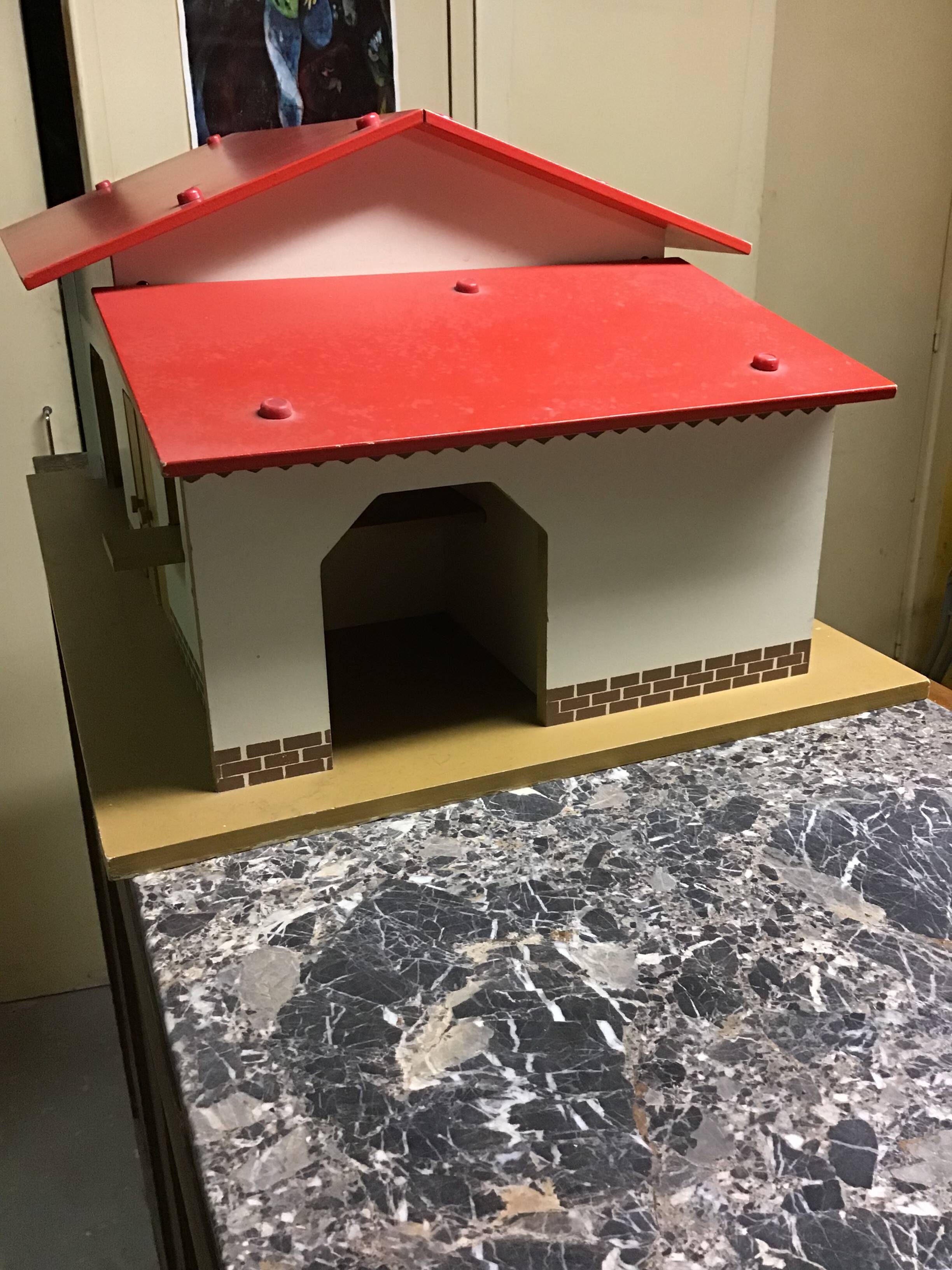 Wooden farm for children with animals.