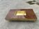 Willy Rizzo coffee table in walnut burl and brass 1970