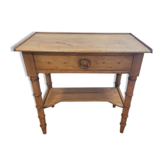 Side table bamboo wood cherry tree