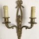 Pair of antique gilt bronze wall lights, Louis XVI style