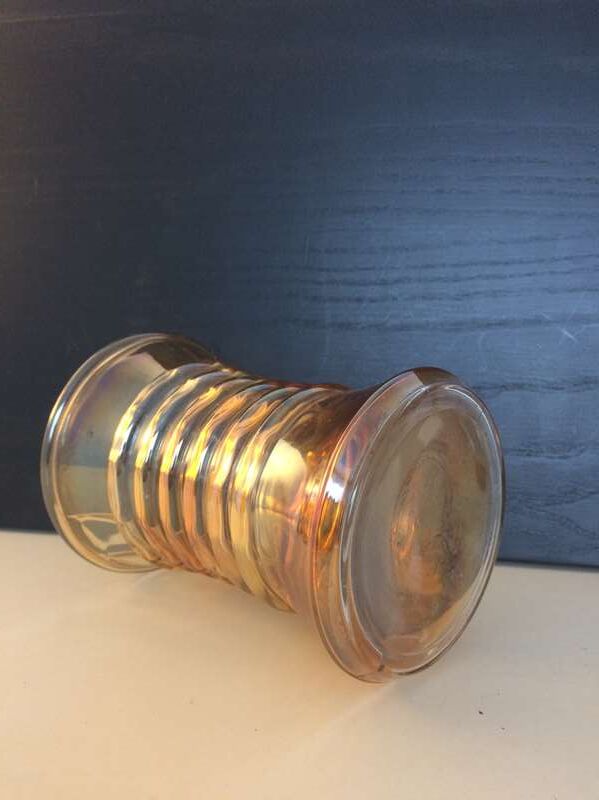 Vase pink iridescent glass