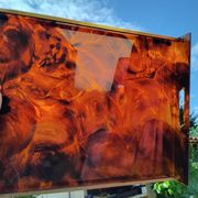 Vintage maison mercier tray in tortoiseshell lucite