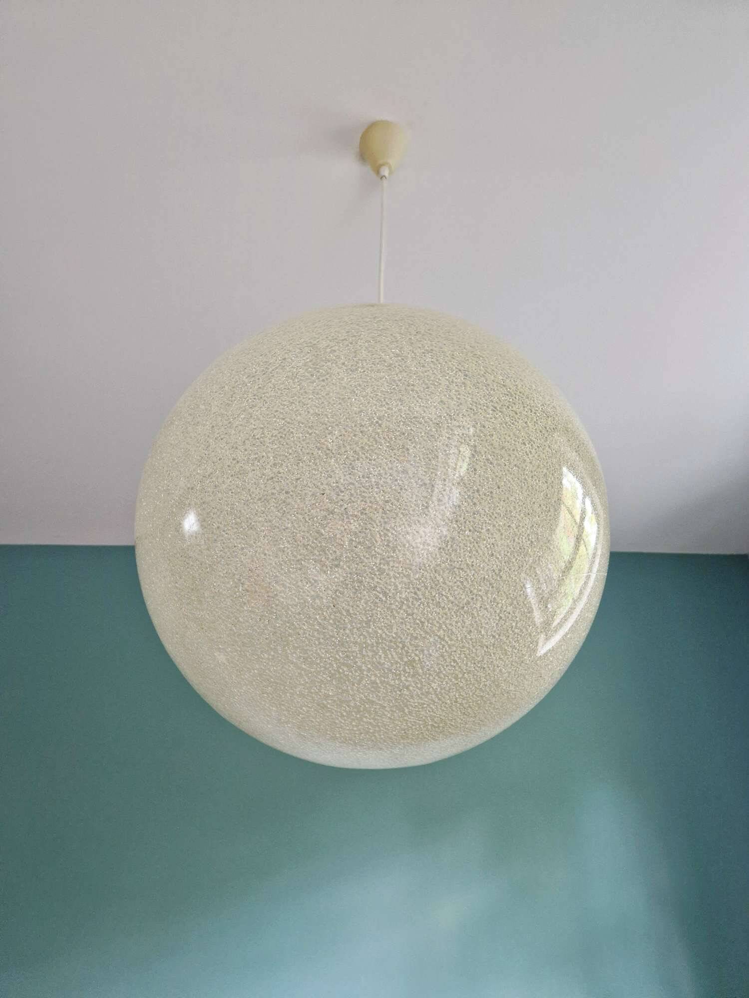 XXL spherical resin pendant light, 1960s