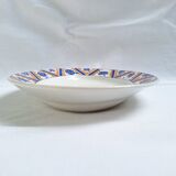 Oval plate Moulin des Loups Canada blue and orange, 1920-40