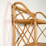 Bamboo shelf and vintage rattan 1960s