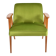 Club armchair 366, designer J. Chierowski, restored, 60s icon, green velvet