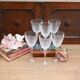 Set of 6 crystal wine glasses with a stud pattern