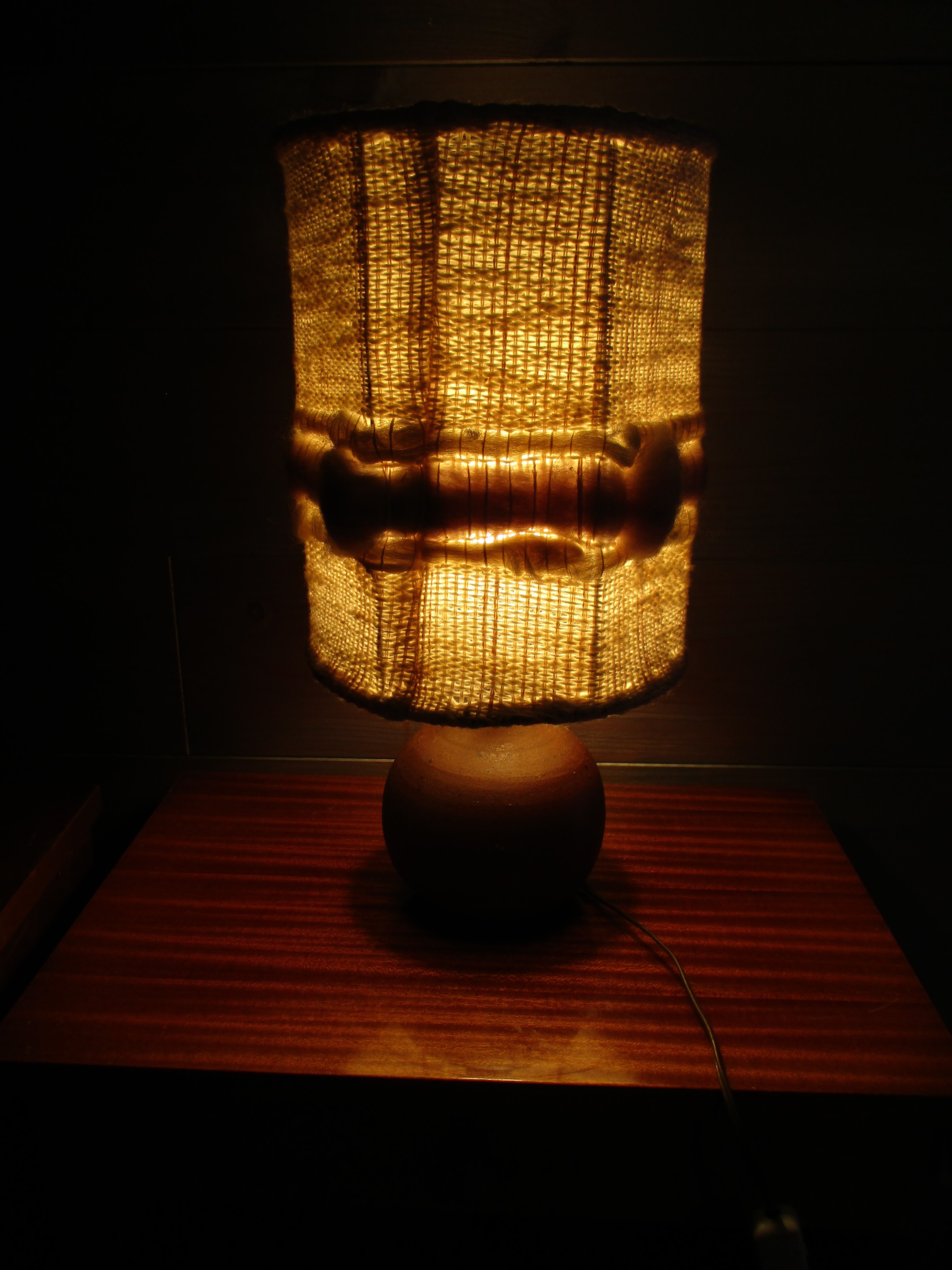 70s wool sandstone lampshade lampshade