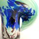 Vase, blown glass, inclusions, large neck, signed Jean Michel Gauthier 2005