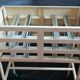 Small console/cabinet serving table from a dental/medical practice from the 1950s.
