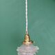 Vintage frosted glass tulip flower pendant light