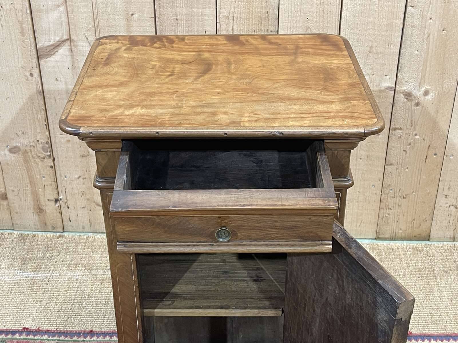 Late 19th century fruit wood bedside table