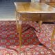 Cherry table, eighteenth century, Louis XV with two drawers