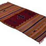 Unique Handwoven Vintage Rug 122X 254 cm