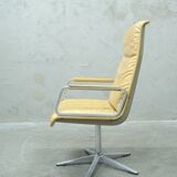 Office Leather Armchair by Delta Design for Wilkhahn, 1960s