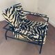 Vintage zebra fabric chair