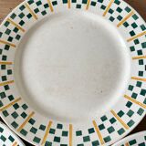 4 flat plates terre de fer h.b.c. earthenware model "chantilly"